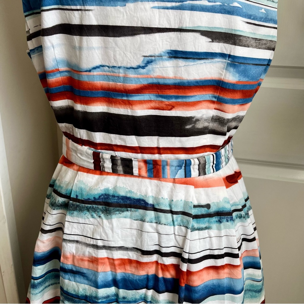 Anthropologie Moulinette Soeurs Afterlight Striped Midi Dress Multicolor Sz M - Picture 12 of 16